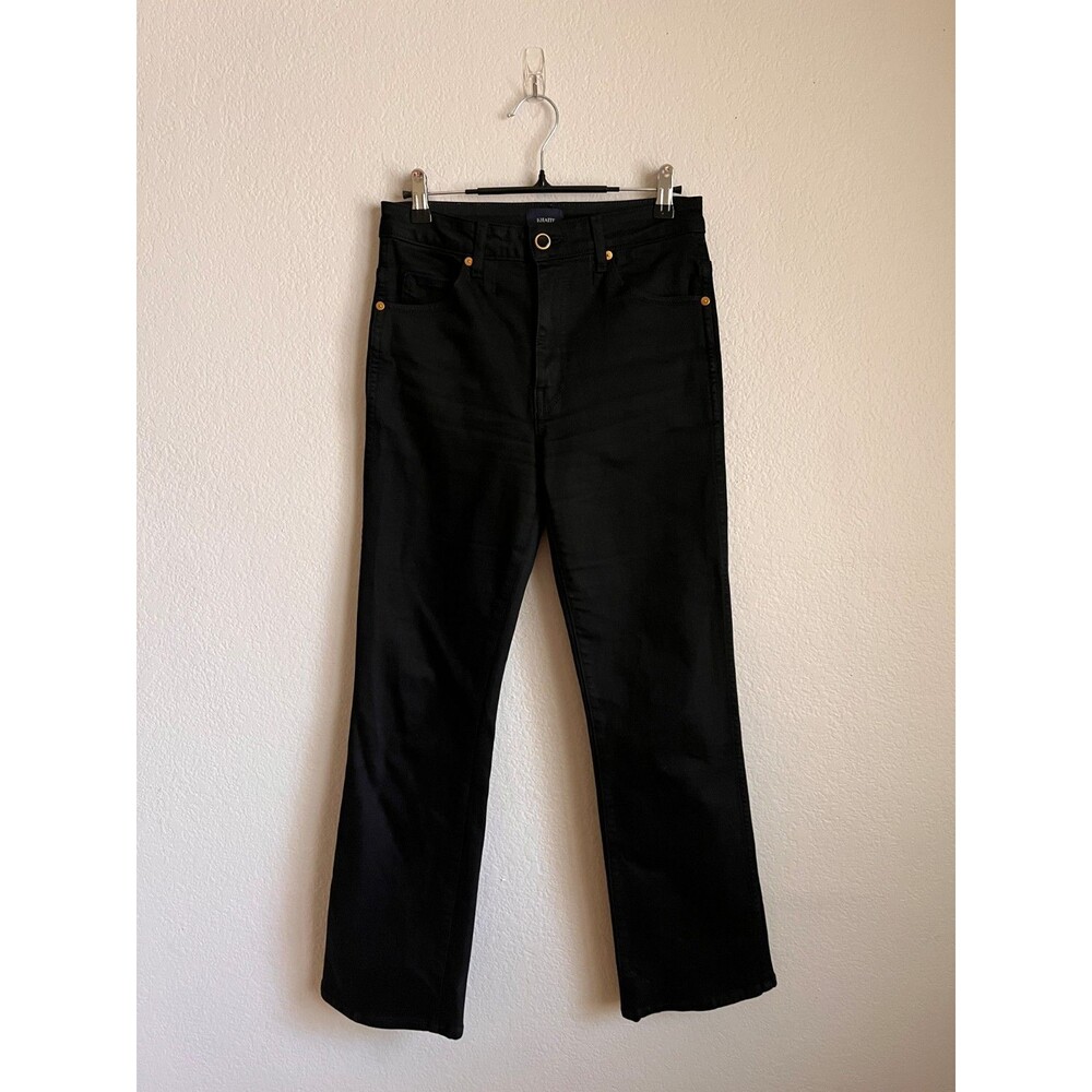 KHAITE Vivian Bootcut Flare Jeans in Black Size 26